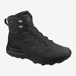 Black Salomon Outblast Thinsulate Climasalomon Waterproof Men's Winter Boots | JPHS-17236