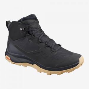 Black Salomon Outsnap Climasalomon Waterproof Men's Winter Boots | NOES-13704