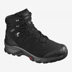 Black Salomon Quest Winter Gtx Men's Winter Boots | KXMA-48675