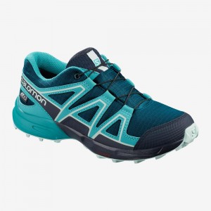 Blue Salomon Speedcross Climasalomon Waterproof Kids' Trail Running Shoes | FQDT-16374