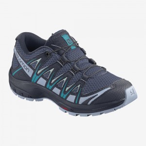 Gray Salomon Xa Pro 3D J Kids' Trail Running Shoes | VDOG-96510