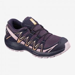 Purple Salomon Xa Pro 3D Cswp J Kids' Trail Running Shoes | PBDL-89431