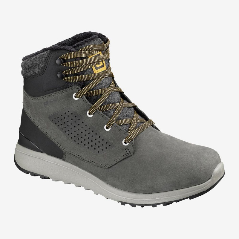 Gray Salomon Utility Winter Climasalomon Waterproof Men\'s Winter Boots | XUVZ-42379
