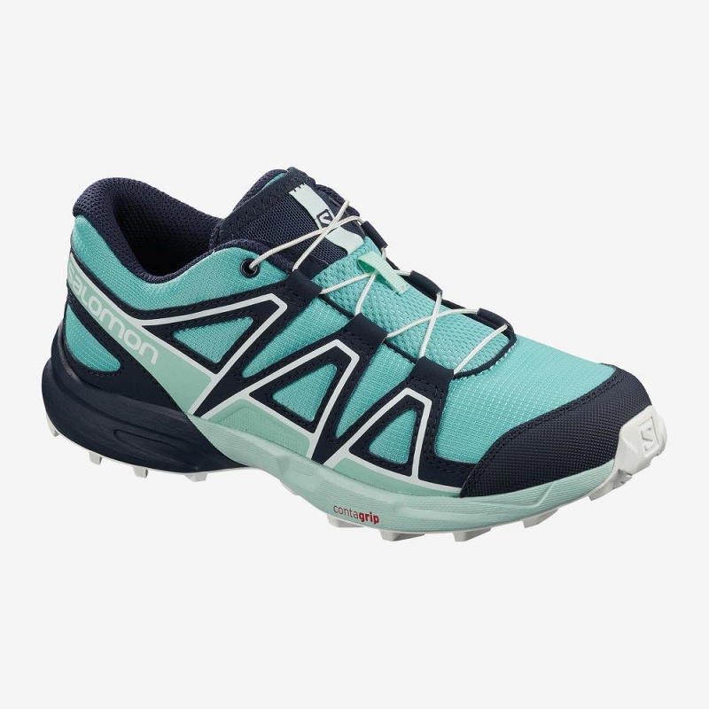 Green Salomon Speedcross Kids\' Trail Running Shoes | PADW-85690